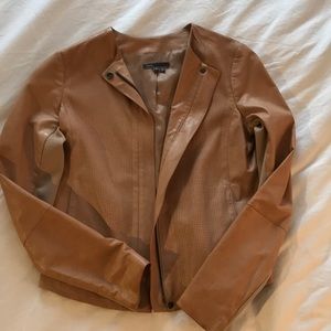Vince leather jacket Beige tan cream XS
